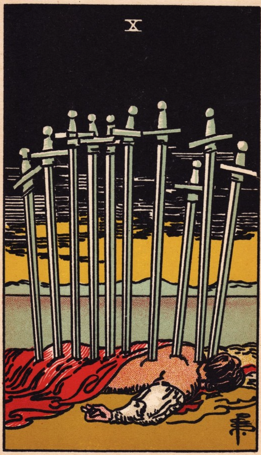 Ten of Swords: Love Meaning